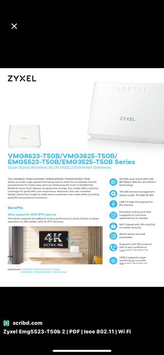 Продам усилитель роутер Zyxel EMG5523-T50B