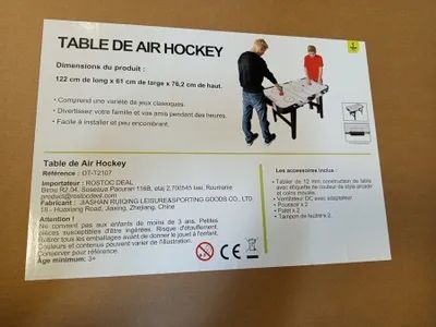 [NOU LA CUTIE] Masă Air Hockey Profesională – Set Complet cu Ventilator Electric