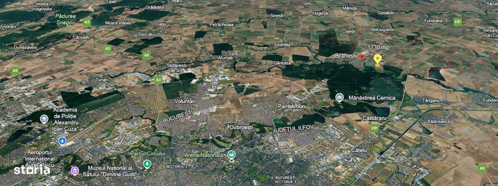 Branesti Ilfov – Teren intravilan 1730 mp, Strada Violetelor