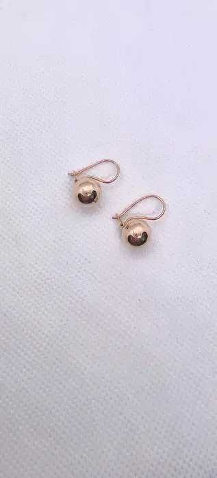 Серьги красное золото
