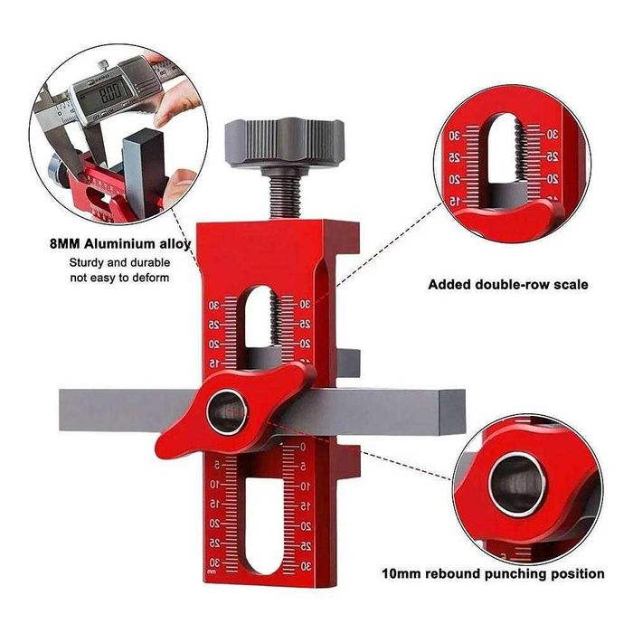 Шаблон за монтаж на врати на мебели, 0-55 мм, 7-40 мм