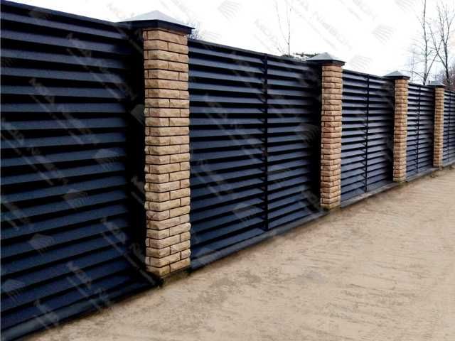 Забор жалюзи горизонтальный