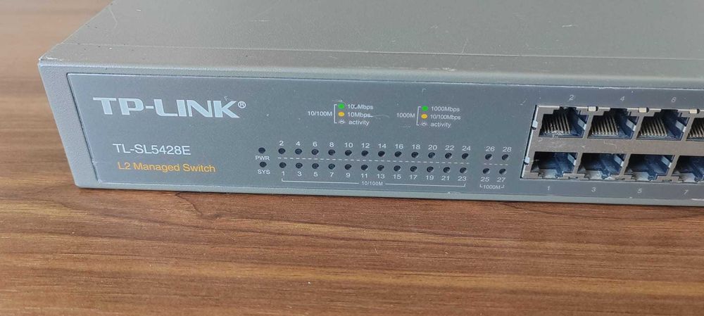 Switch TP-Link TL-SL5428E Managed L2 24 porturi + Gigabit + SFP (rack)