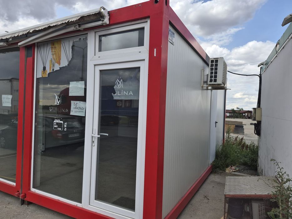 Container modular comercial Premium 6x2,4 m|, Panouri sandwich, Climă, Gata de utilizare