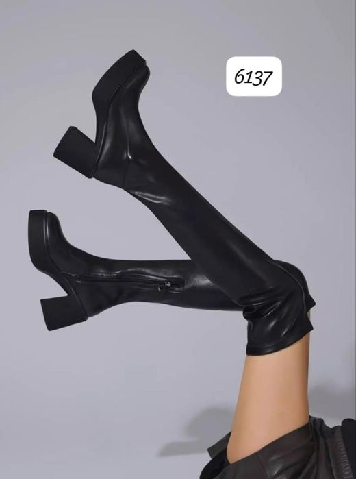 Стильные ботфорты на удобном каблуке