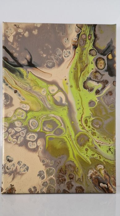 Абстрактен триптих с акрилни бои