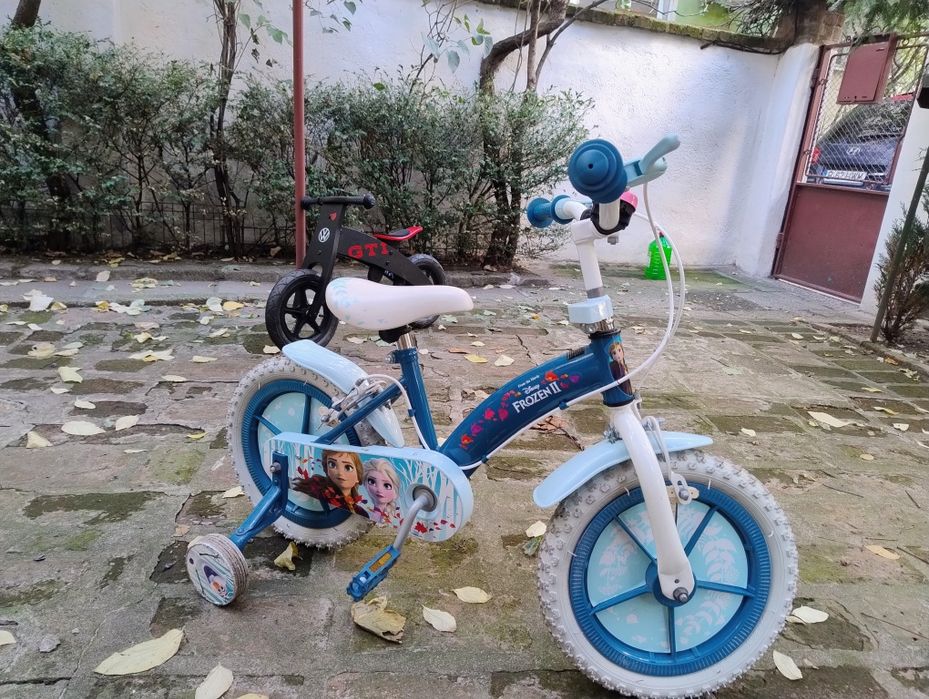 Bicicletă copii 12 inch Disney Frozen 2 (Regatul de Gheață) + roți ajutătoare