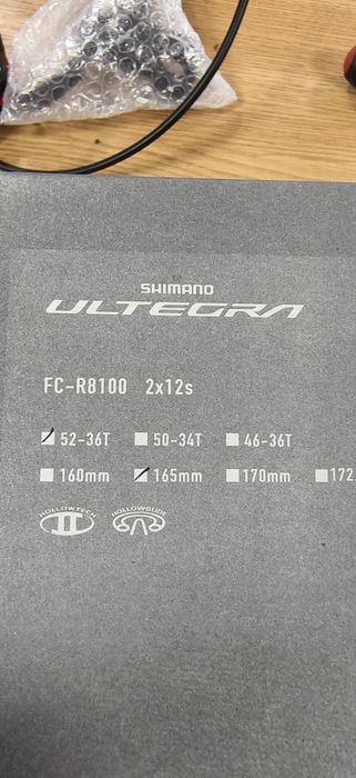 Курбели Shimano Ultegra FC-R8100 52/36 165mm