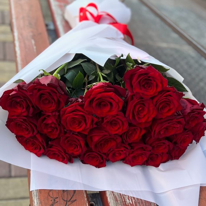 25 штук роза букет 60-70см