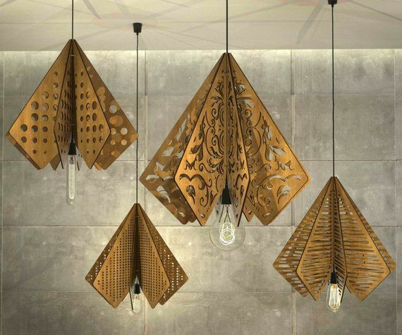 Люстры из дерева ( фанера )