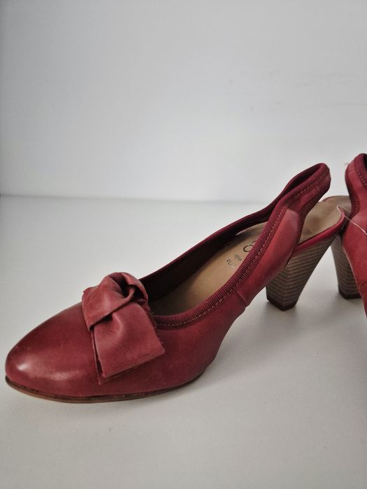 Pantofi / sandale piele burgundy marime 36