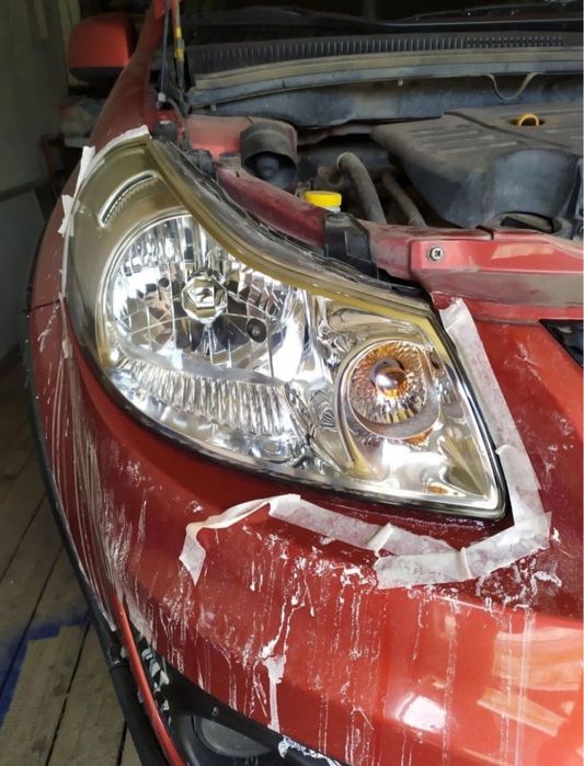 Полировка фар в теплом боксе