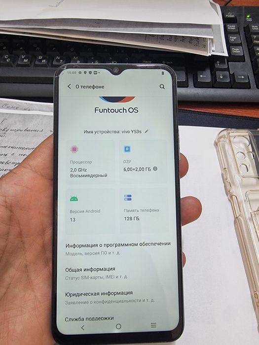 Vivo Y53s 8/128gb iwlawi zur aybi yuq tozza telefon uyaltirmaydi