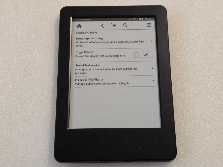 Ebook Reader Kindle 7th Gen (Model WP63GW), E-Ink 6 inch, 4GB Memorie
