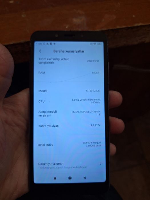 Redmi 6 3/23gb sotiladi