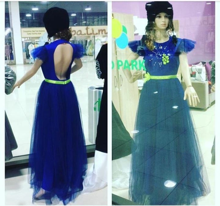 Ручное платье(синий)