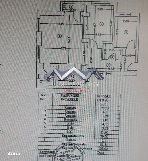 Apartament 3 camere Parc Bazilescu bloc boutique