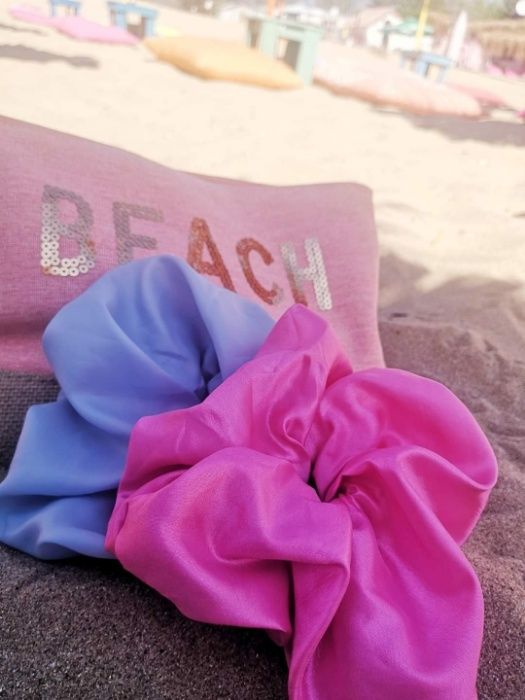 Ластик за коса - Скрънчи от сатен цвят по избор #Скрънчи