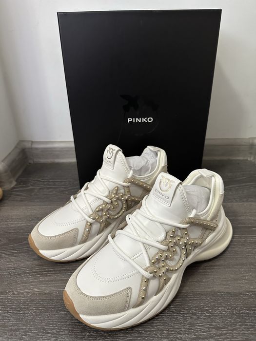 Чисто нови!! 100% Оригинални дамски кожени маратонки Pinko Ariel