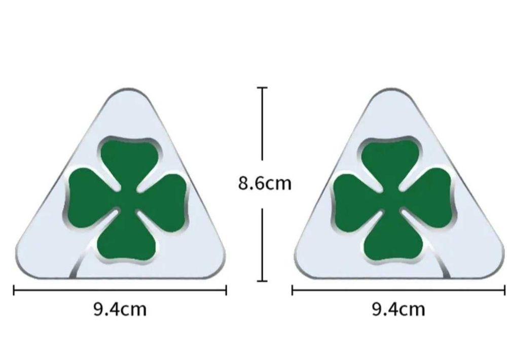 Комплект Емблеми Quadrifoglio Verde детелини за калник за Алфа Ромео