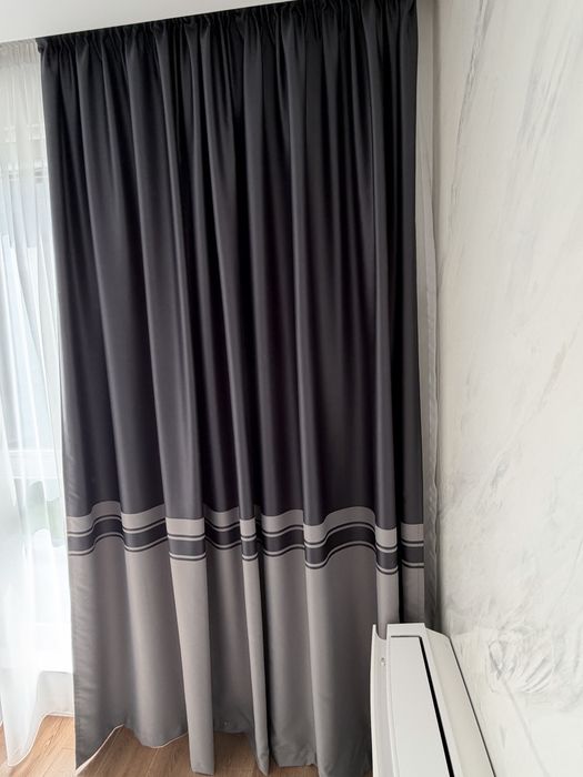 Плътни завеси  сиви графит