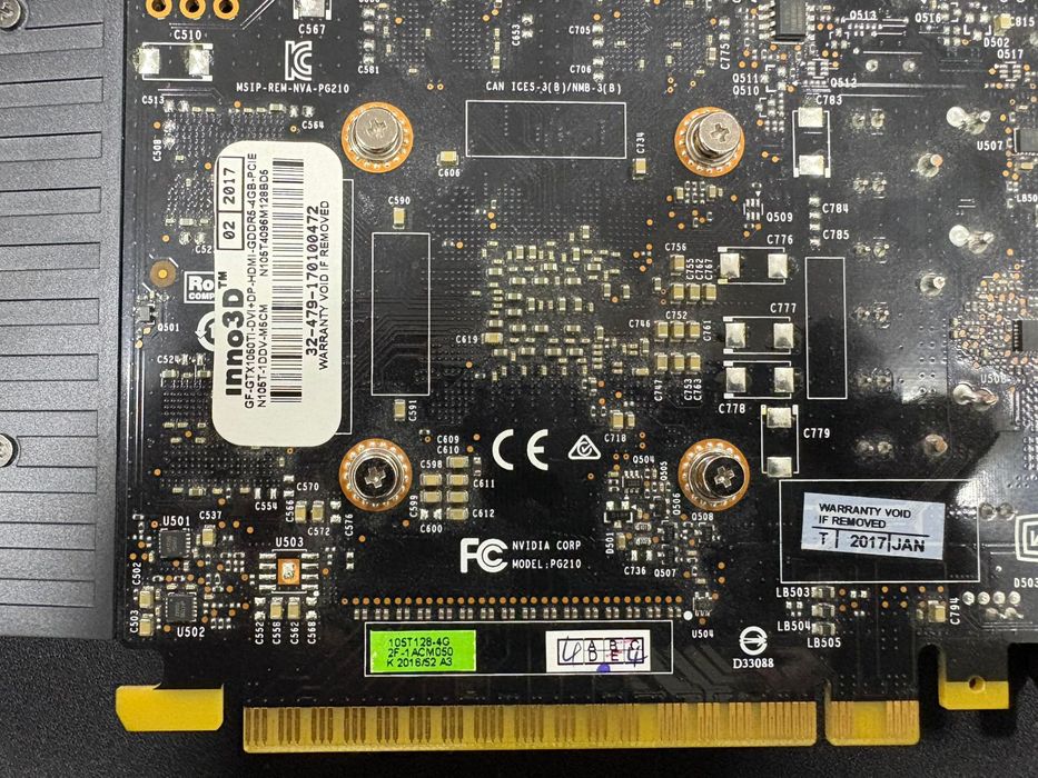 Продам Nvidia GTX 1050 TI 4gb DDR5