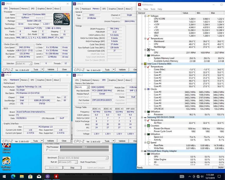 Corsair Dominator 1600 CL9 TripleChannel 12 GB (3x4GB) / 24 GB (6x4GB)