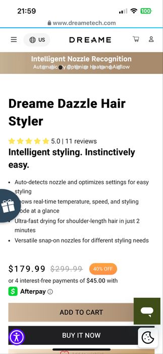 Оригинальный фен стайлер новый dreame dazzle