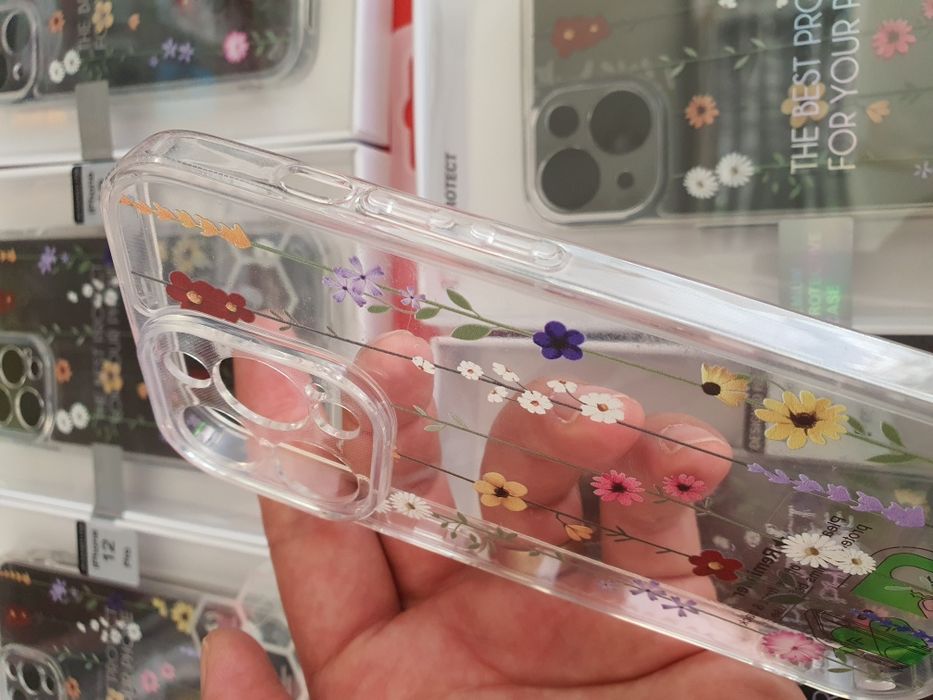 Iphone 12,13,14,12 Pro,12 Pro Max,13 Pro,14 Pro  луксозен гръб с цветя