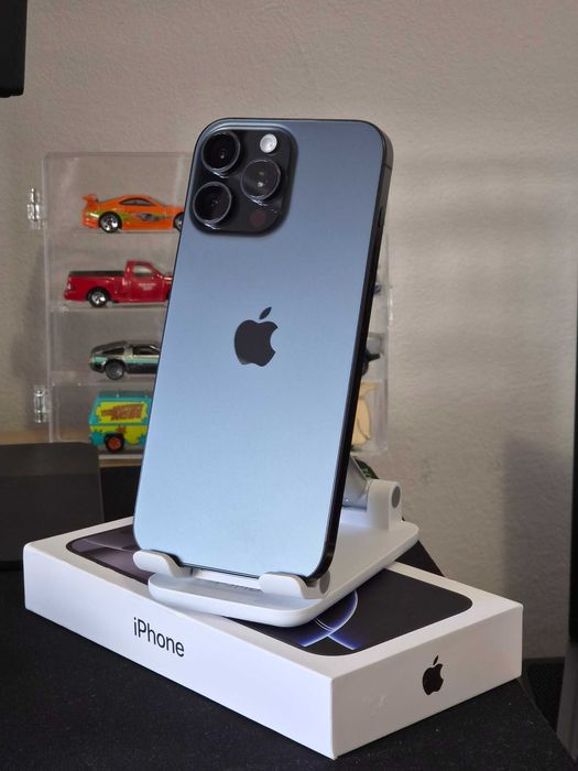 iPhone 16 Pro Max 512GB Black Titanium | 100% Battery Health | Husă MOUS Walnut + 2 Folii Spigen