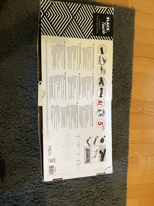 Vand rigola noua, Wirquin Venisio Slim Black Touch Rigola dus extra-slim 500mm cu membrana antimiros inclus