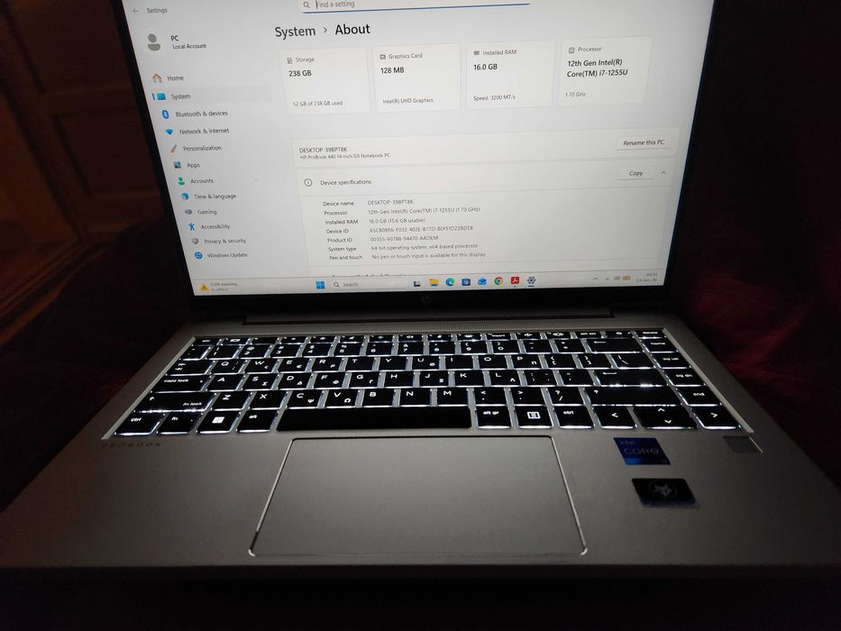 vand laptop hp probook i7 generatia 12