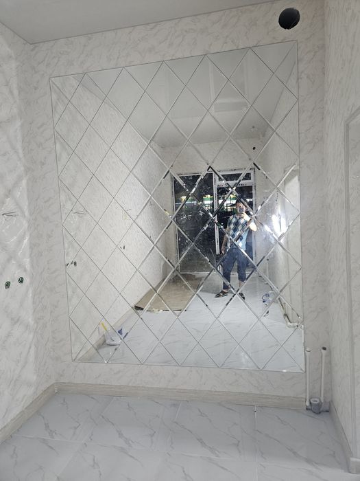 Ромбик зеркало душевой кабина