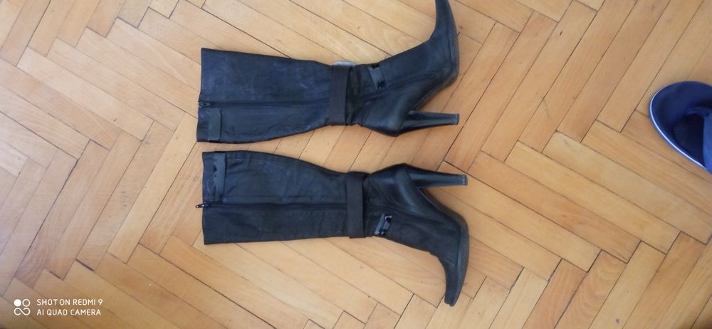 официални дамски ботуши от естествена кожа 38 номер в перфектно състоя