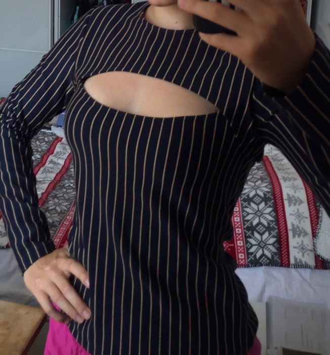 Bluza jerseu, maneca lunga, ZARA