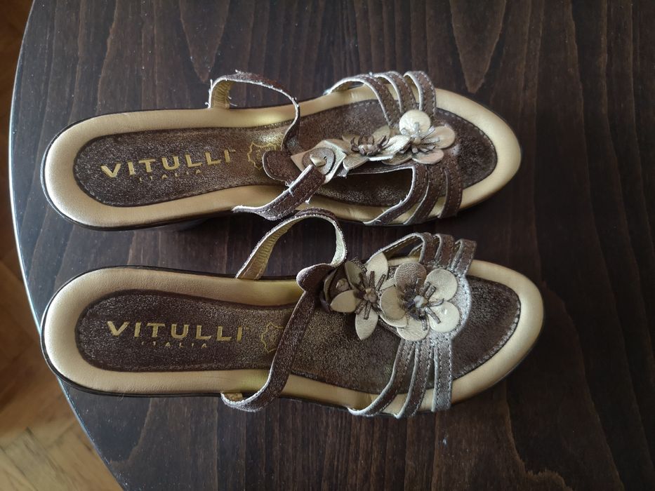 Италиански Дамски сандали от естествена кожа