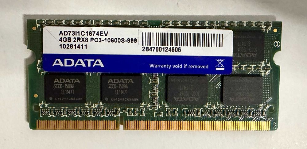 Memorie RAM Laptop Adata 4GB DDR3 PC3-10600S