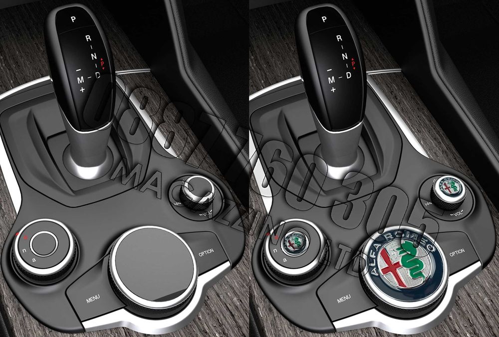 Емблема Alfa Romeo Stelvio Giulia за централна конзола джойстик