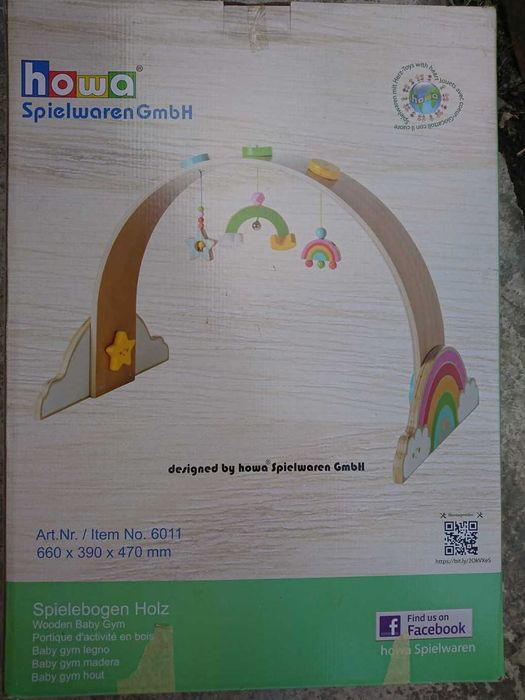 Jucarii bebelusi - arc cerc lemn curcubeu
