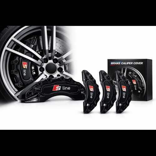 Капаци за спирачни апарати AUDI Sline Ауди черни комплект