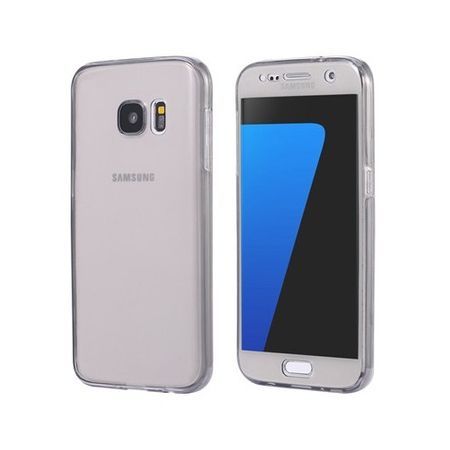 Husa de protectie fata + spate TPU moale Samsung Galaxy S7 Edge gri