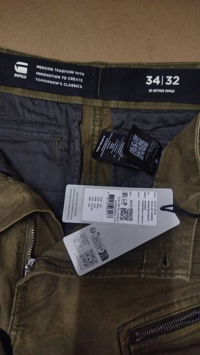 Оригинален карго G-Star Raw Rovic Zip W34 панталон нов мъжки