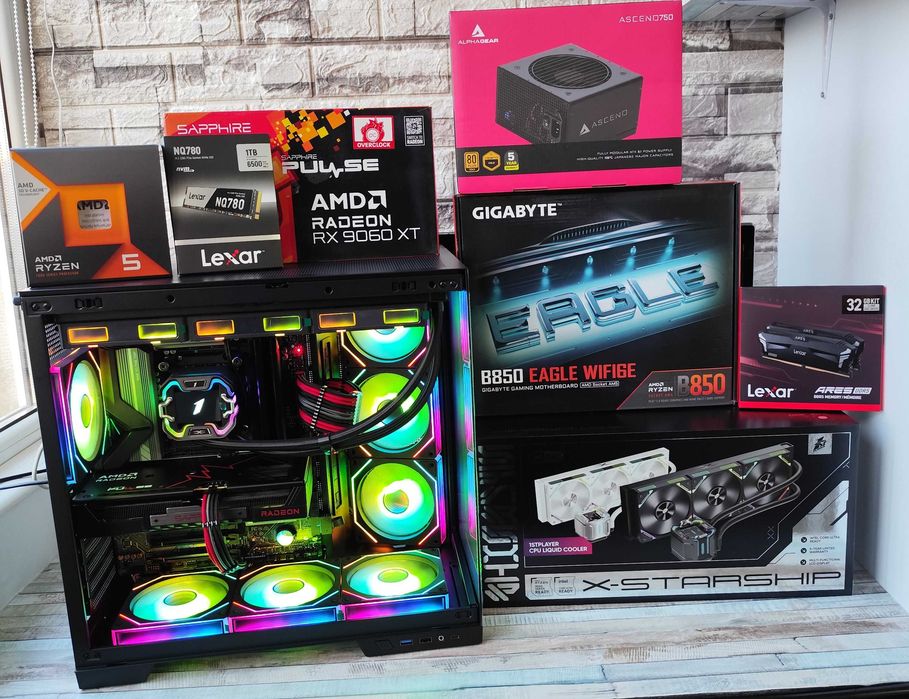 Calculator / PC Gaming – Ryzen 5 7500X3D + RX 9060 XT 16GB + Cadou