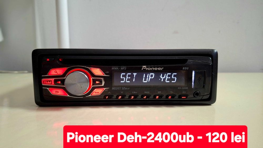 Radio cu USB JVC KD-X30, Pioneer 1500, 1600, 100ubb, 2400ub
