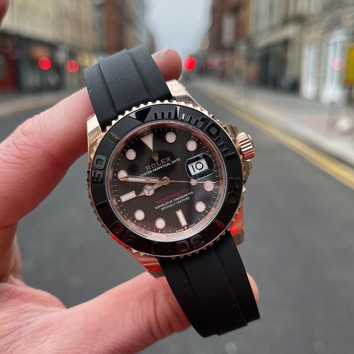 rolex yacht - master 40,mm roze rubber