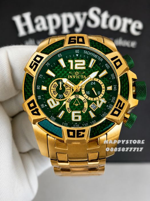 INVICTA Aviator green dial 50 mm, Инвикта нов мъжки часовник