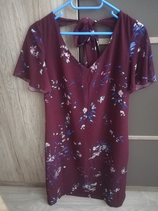 Рокля Дика/Dika в цвят бордо