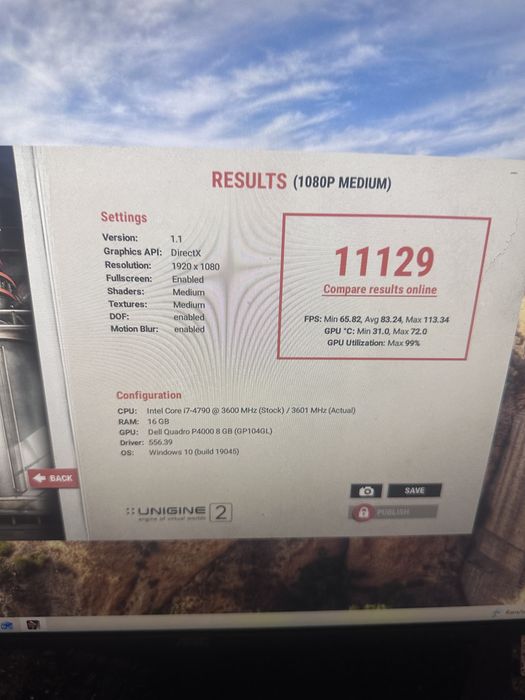 Placa video Nvidia 8Gb 256biti Quadro P4000