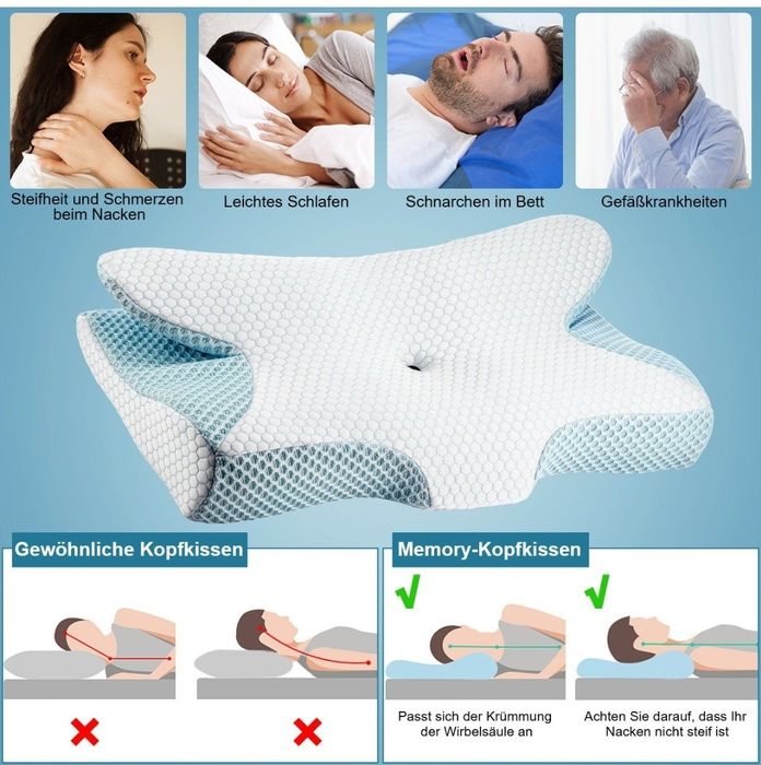 Perna ergonomica ortopedica si antialergica cu memorie