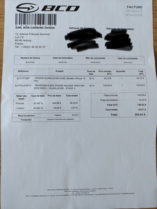 Стойка за телефон QUADLOCK за Tmax 2022-2024